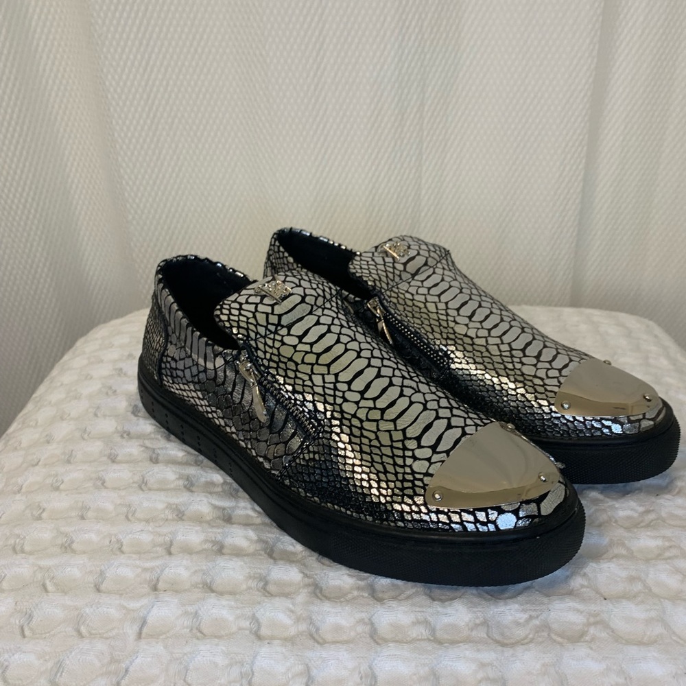 Pi De Pi Er Silver Metallic slip on Sneaker